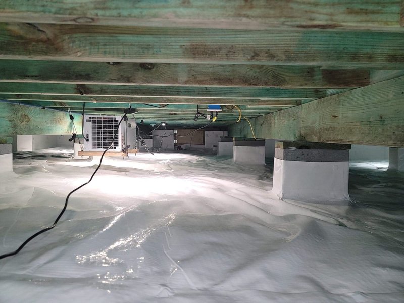 Crawl Space Dehumidifier Installation
