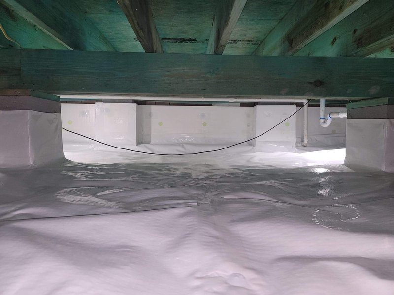 waterproofing a crawl space with crawl space encapsulation